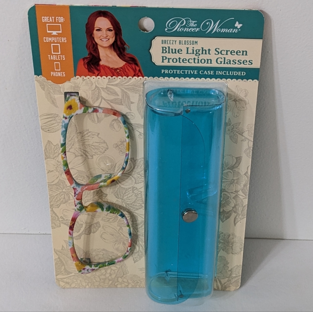 The Pioneer Woman Breezy Blossom Blue Light Screen Protection Glasses With Case